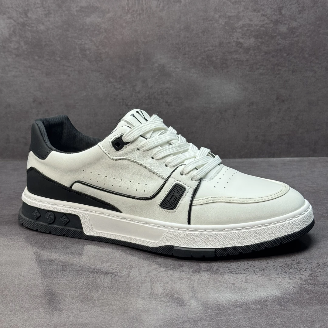 意大利轻奢头层牛皮男鞋休闲运动板鞋尾单撤柜捡漏鞋夏季透气时尚