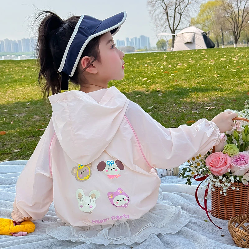女童防晒衣2025新款洋气宝宝夏季皮肤衣儿童夏装轻薄防紫外线外套