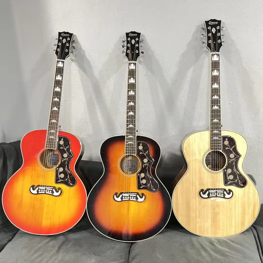 吉普森复刻故事42寸云杉桃花心全单吉他木吉他民谣吉他零基础学习