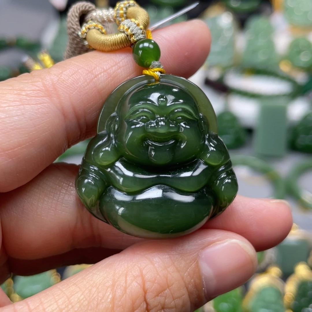 和田玉（碧玉）未镶嵌吊坠(不含链)