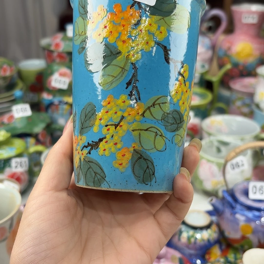 瓷片景德镇手绘高温釉下彩陶瓷茶具