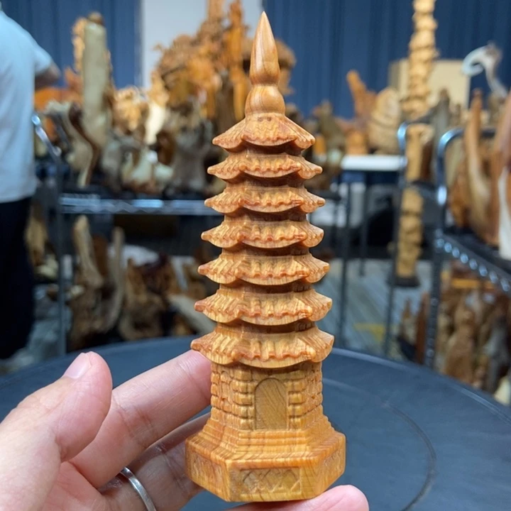 柏木（崖柏）手把件文昌塔