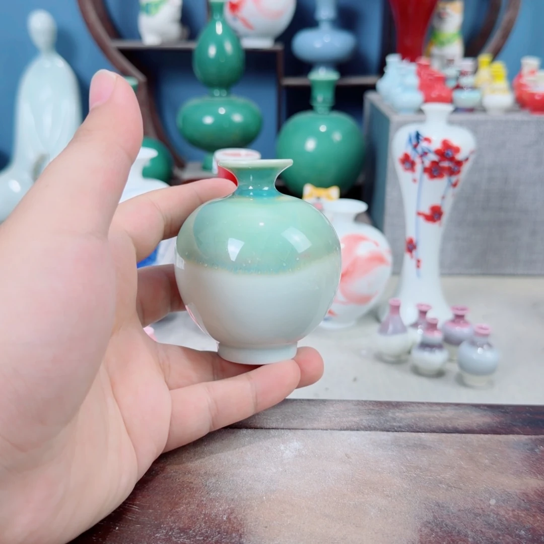陶瓷手工小花器摆件