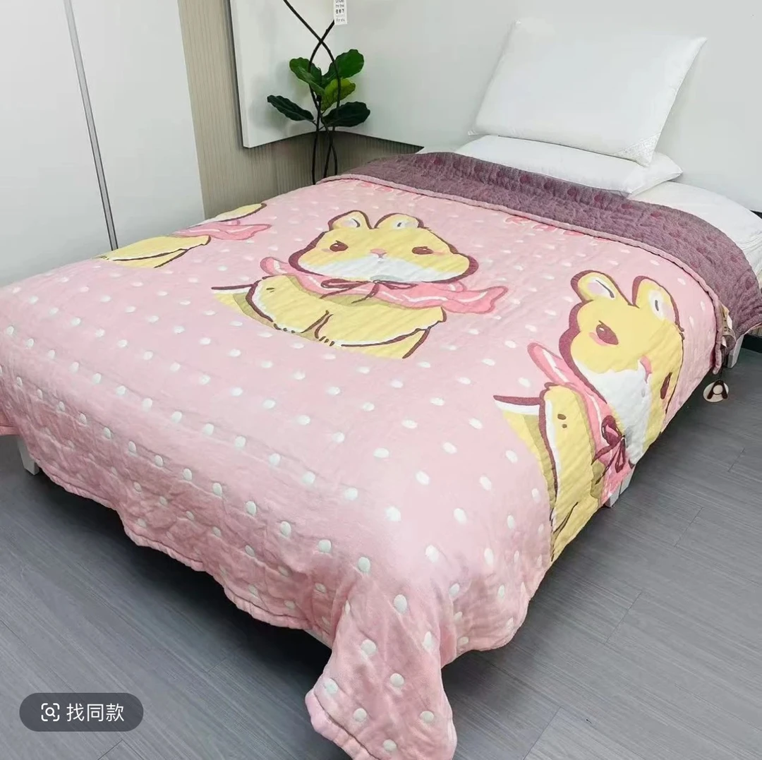 【糖宝】200*230cm双人纱布被泡芙被亲肤透气