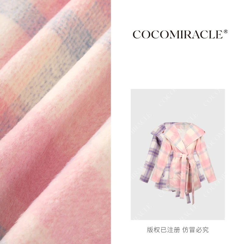 文文定制【格调派对】冬季新款格子羽绒大衣QL8DY7275