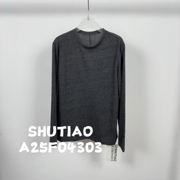 【SHUTIAO】2025夏季：新款小众设计款T恤A25F04303