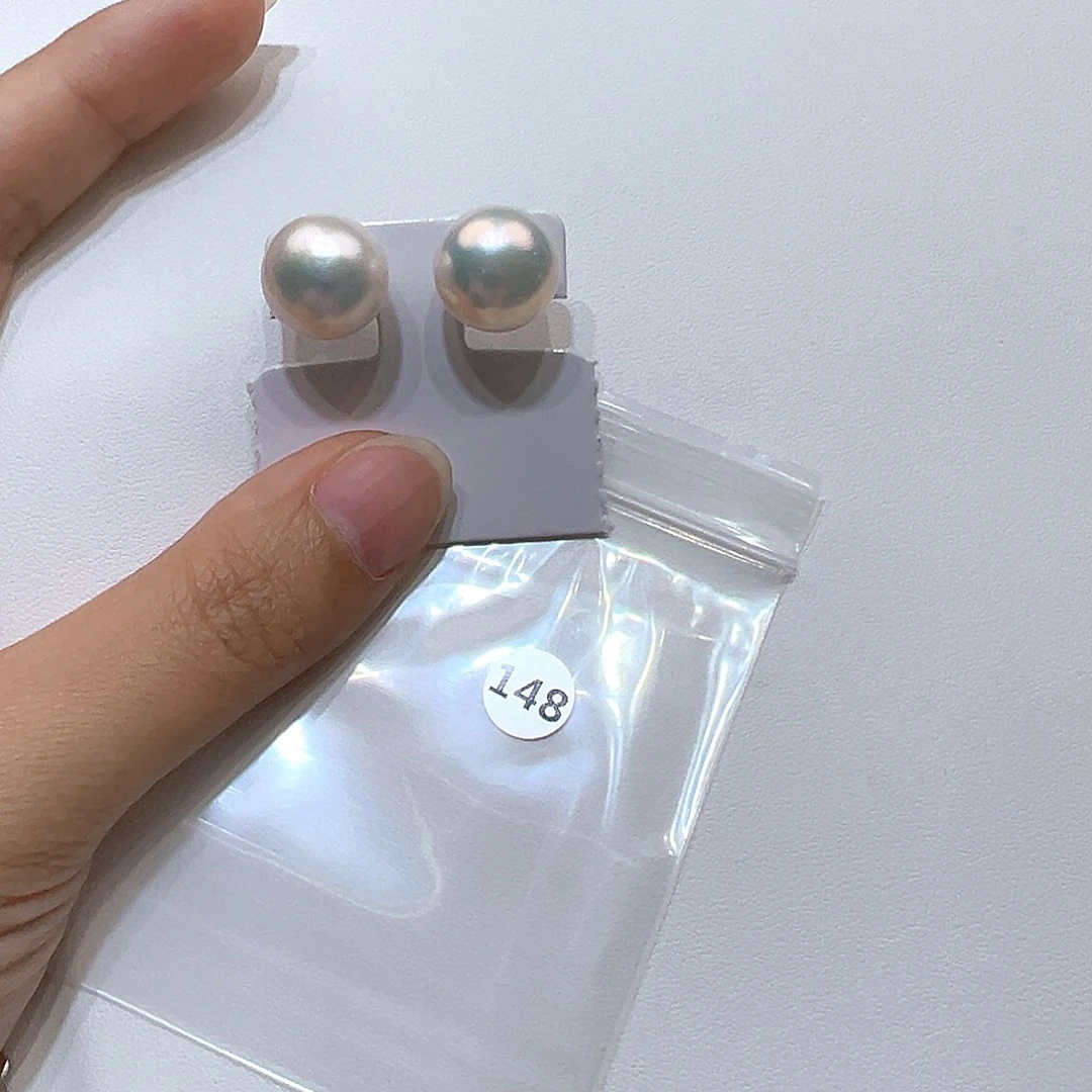 银S925镶嵌淡水珍珠耳饰