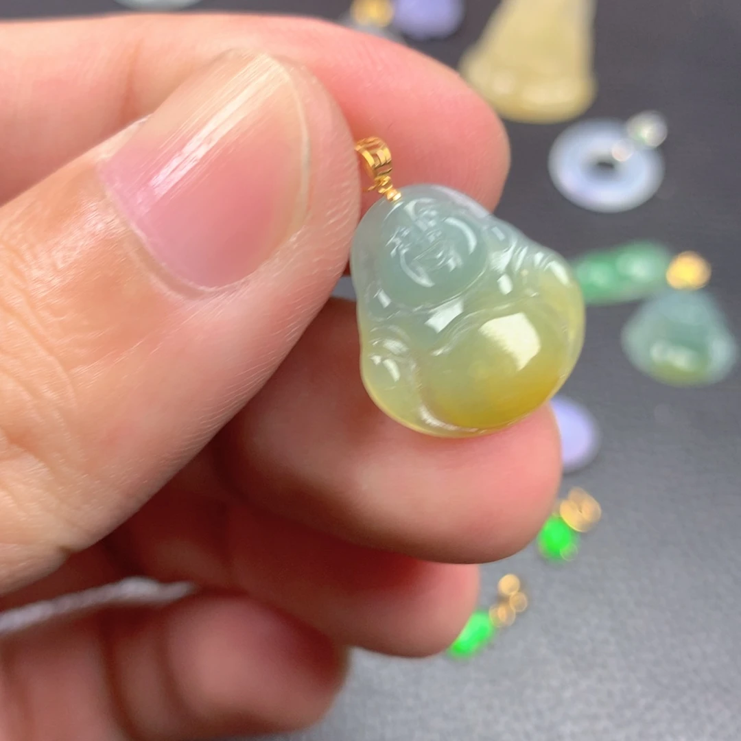 【闪购商品】颈饰18K金镶嵌翡翠翡翠