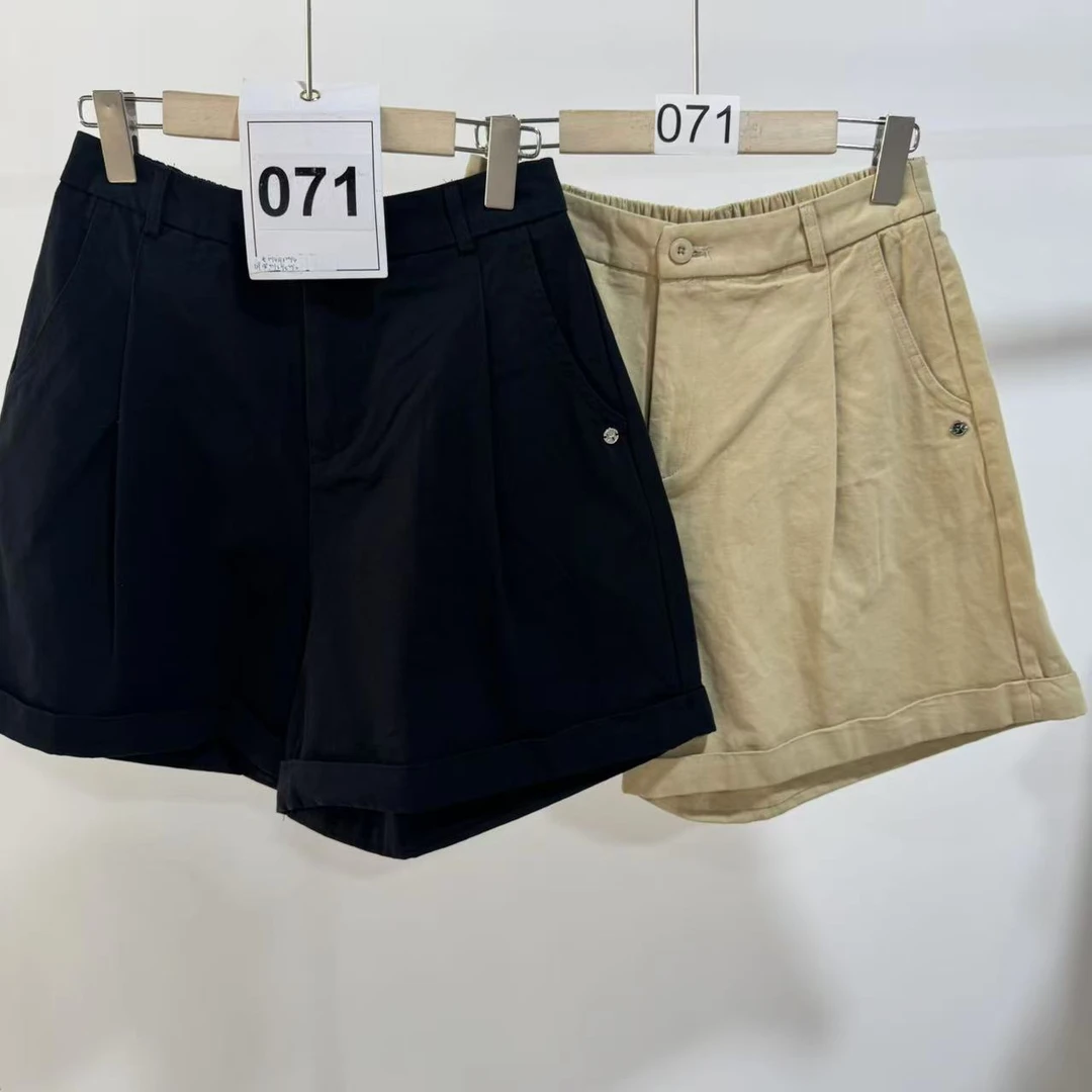 071-F3622三分裤拼接短裤前卫做旧泡泡短裤运动城市游牧风