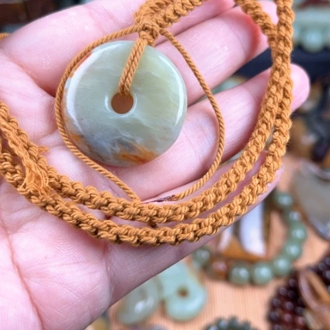 手链未镶嵌岫岩河磨玉（透闪石质玉）妍