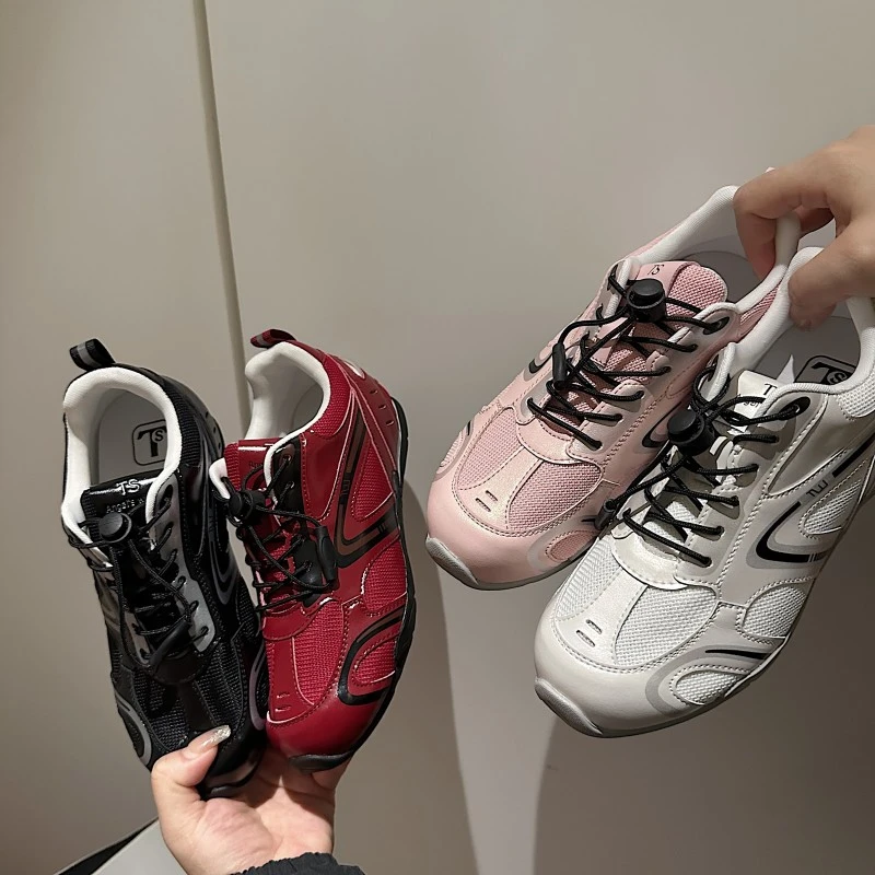 TS透气休闲鞋女2025秋季新款厚底增高户外潮流通勤时尚百搭德训鞋