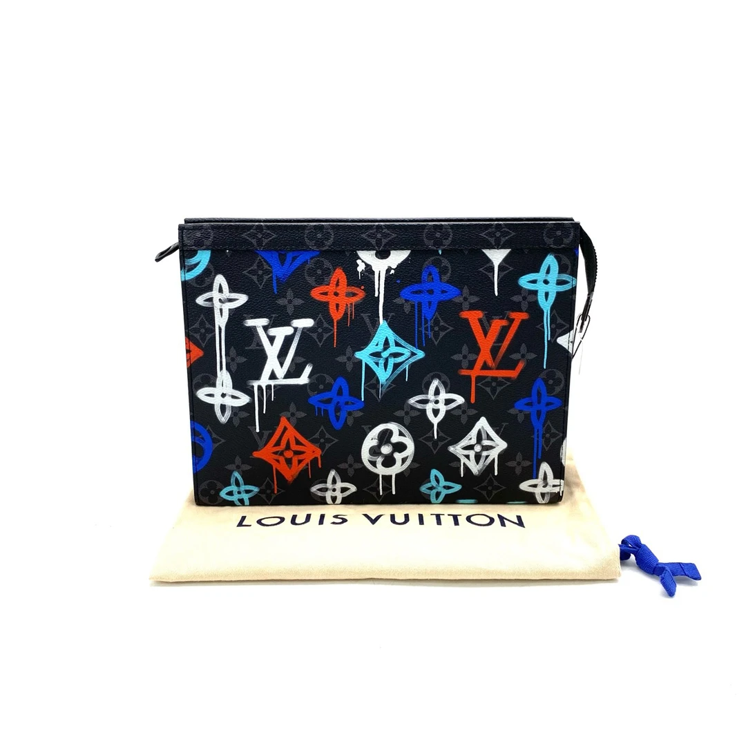 99新 LouisVuitton/路易威登 涂鸦限量款洗漱手拿包 尺寸27/21