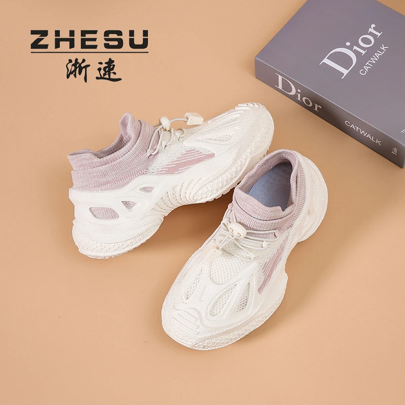 ZHESU/浙速情侣袜子鞋2025新款防滑透气增高跑步休闲阔腿裤必备鞋