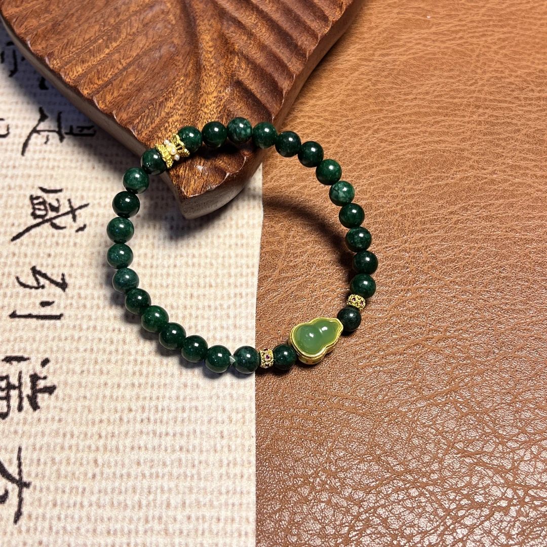 【藏朴记】创意新中式原创干青葫芦手串6mm女款DIY高端精致手链手饰