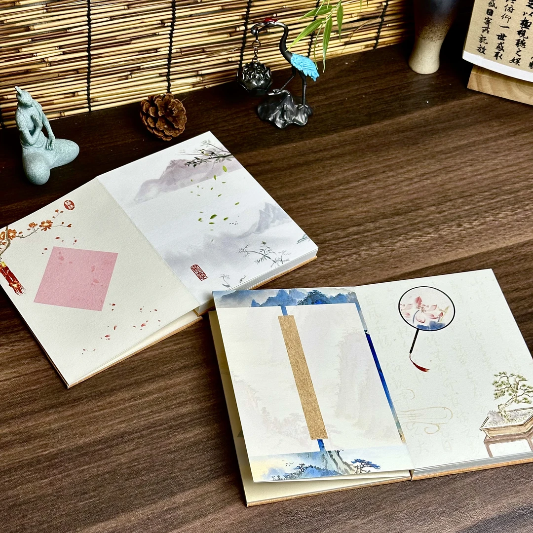 【册页】蜡染半生熟绢纸12折24页