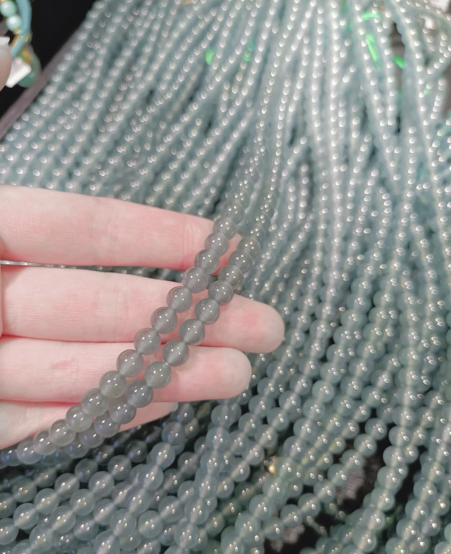 A4翡翠蓝水珠链项链