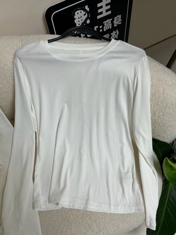 柔软细腻垂感长袖T桖