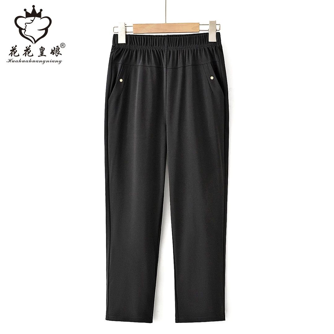 2025年新款妈妈装裤子夏季薄款休闲宽松加肥加大码直筒裤6226