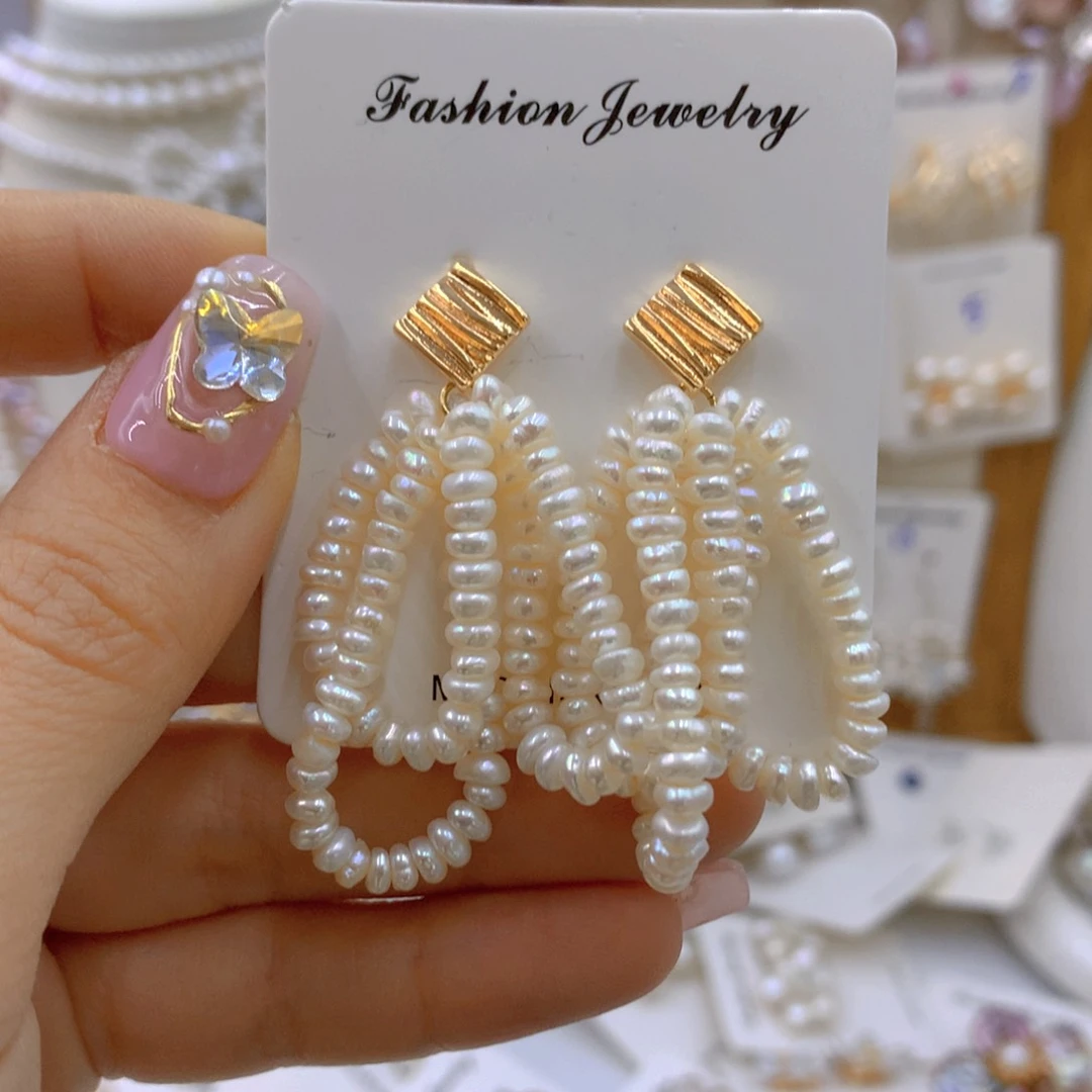 淡水珍珠耳饰银S925镶嵌