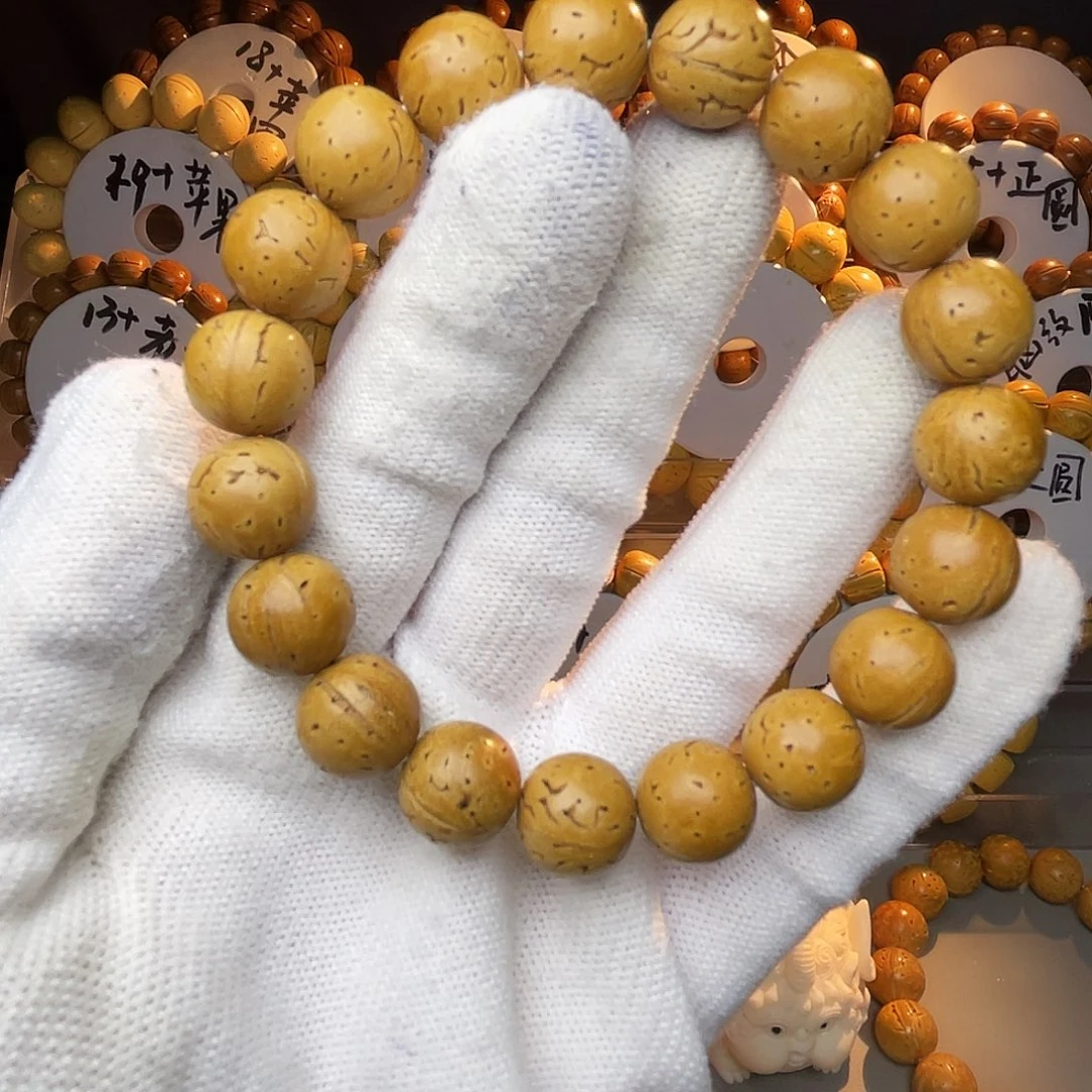 脑纹桃核12.3尺寸正圆