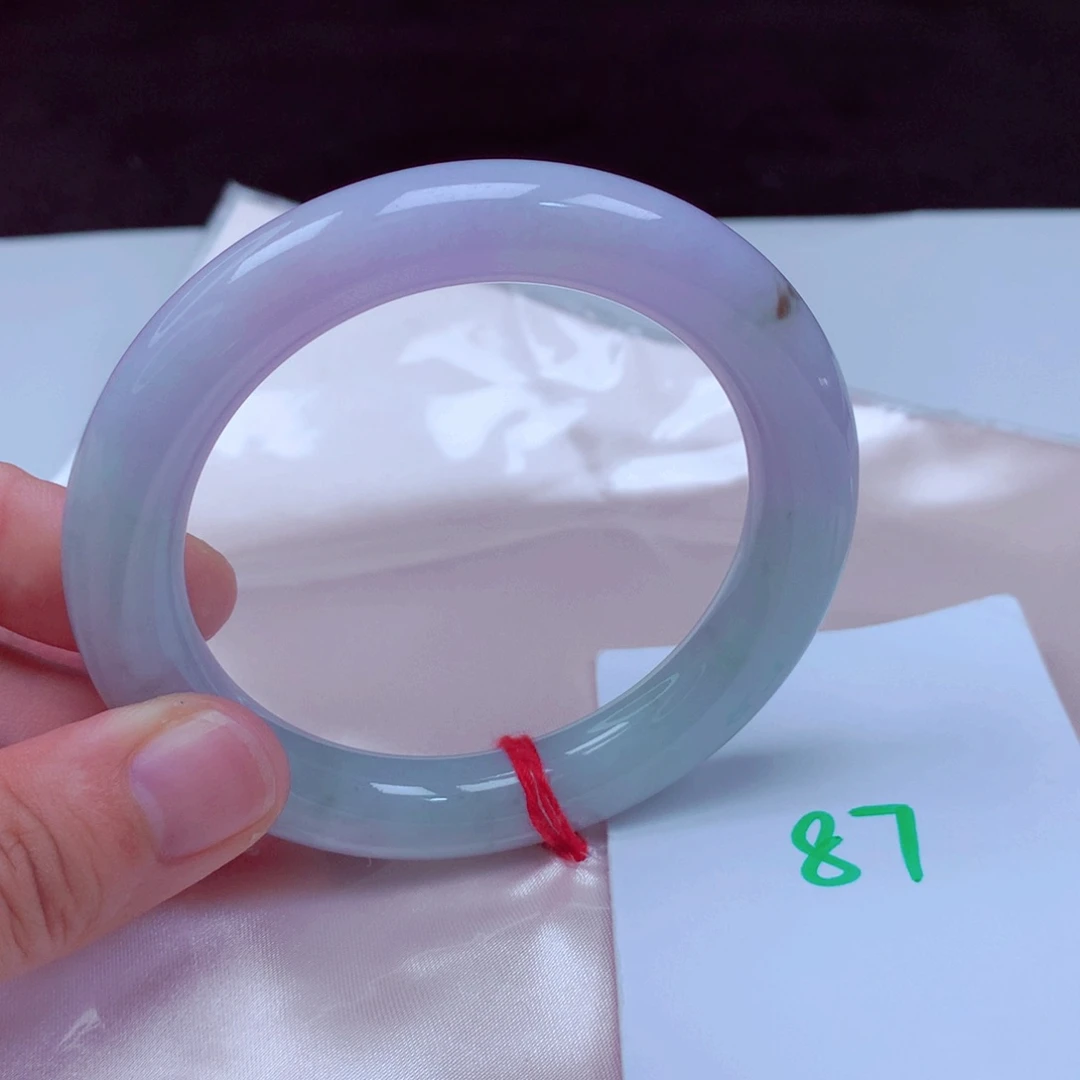 未镶嵌手镯翡翠缅甸天然A货翡翠手镯57.6圆条