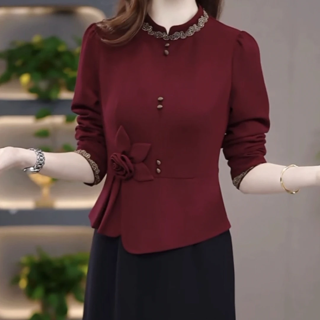 高级帛莱软精纺时尚气质高档礼服裙2025秋季新款假俩件显瘦裙子