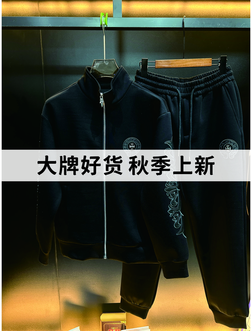 【KLtz001】2025年秋季新品针织套装重磅刺绣百搭男女同款
