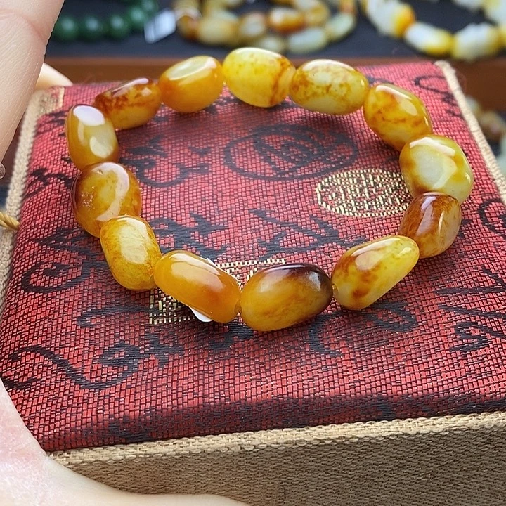 和田玉未镶嵌手链