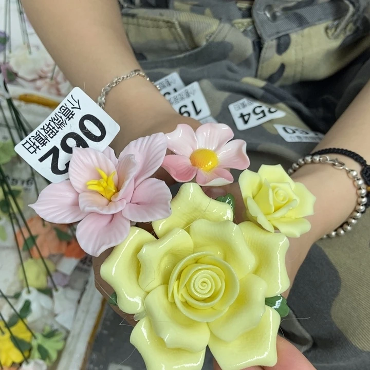 杯手工制作陶瓷花