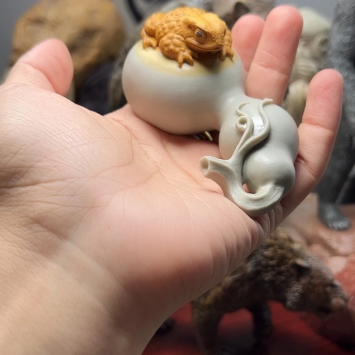 东北石松花石摆件