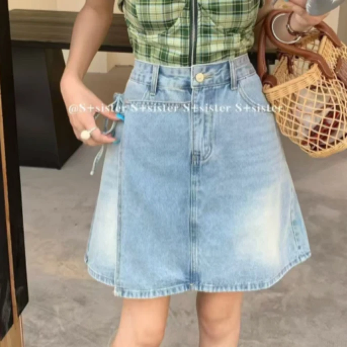 牛仔半身裙女防走光包臀022