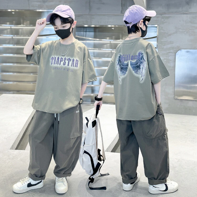 男童夏装短袖套装中大童夏款韩版6-12岁男孩夏季薄款儿童防蚊帅气