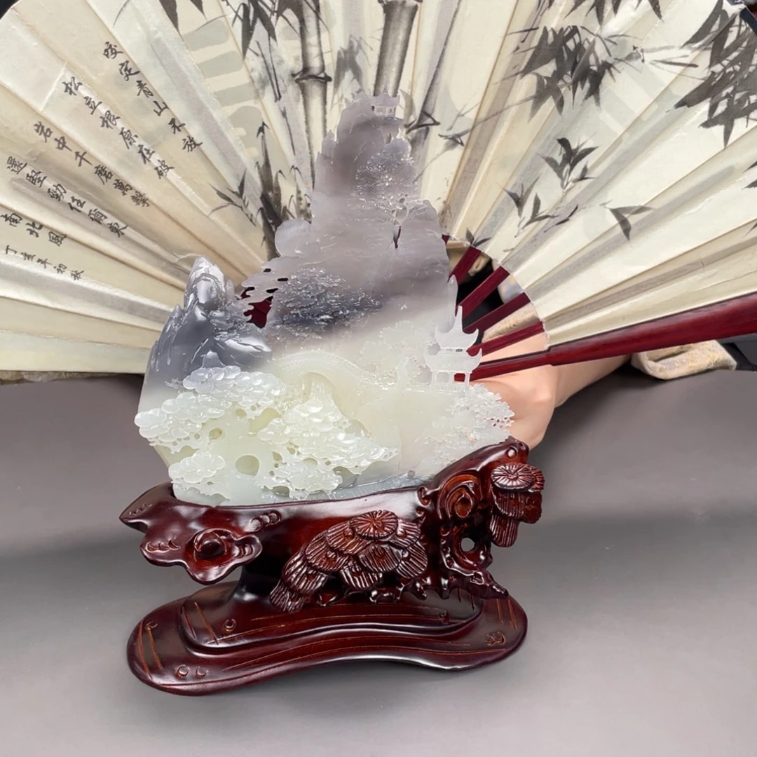 和田玉未镶嵌摆件