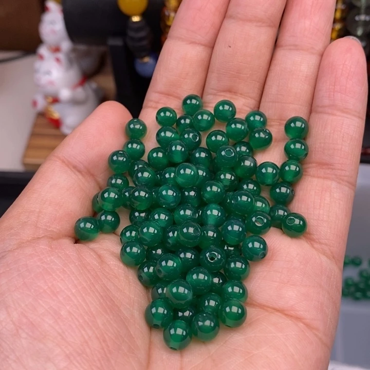 未镶嵌手链玛瑙/玉髓108个绿玛瑙卡6