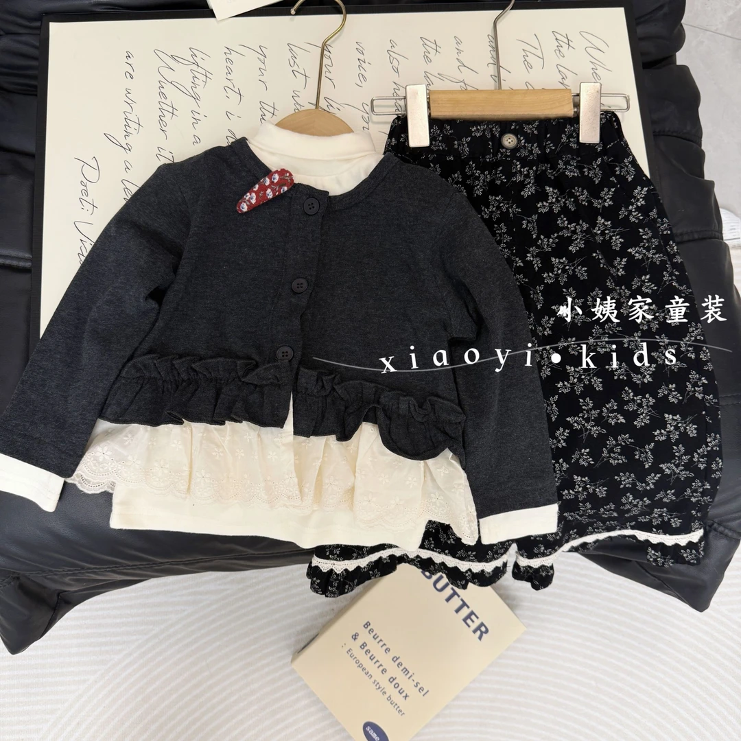 【三件组合套】秋季新款森系女纯色公主风套装秋款时尚学院风