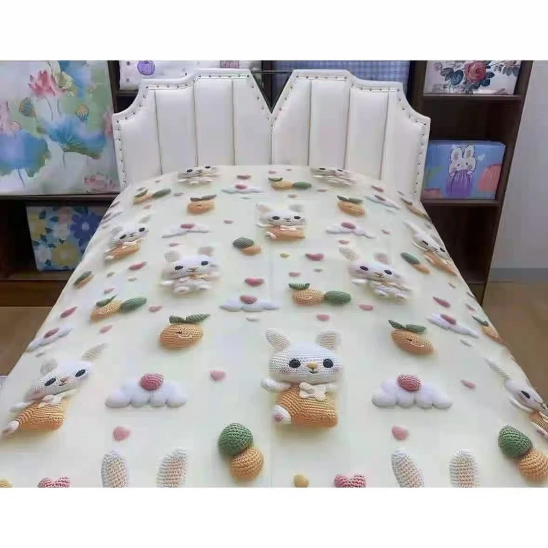 （萝卜头精梳）高清数码加厚大帆布细纱粗布床单200*240cm正负5cm