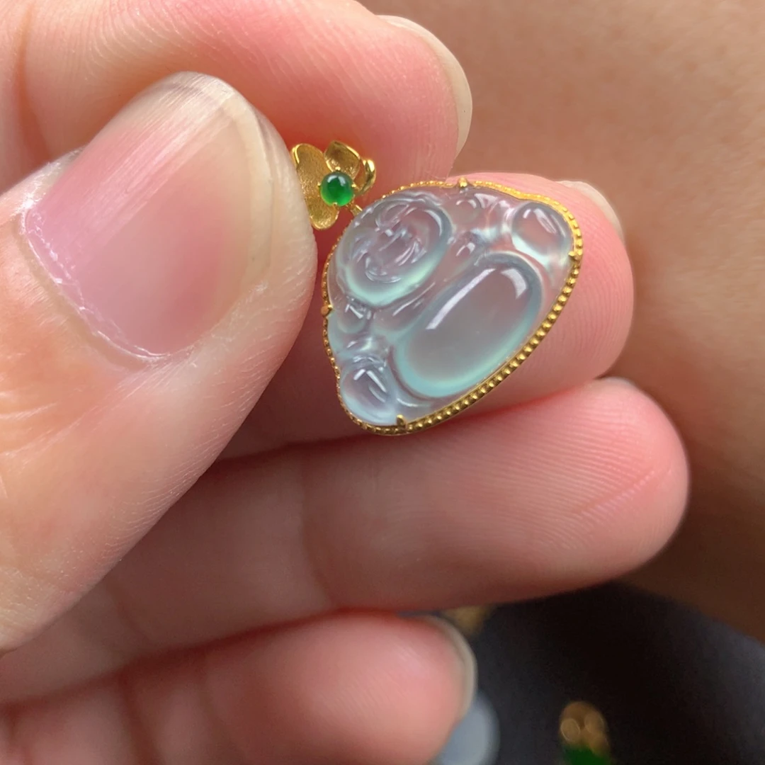 【闪购商品】颈饰18K金镶嵌翡翠翡翠