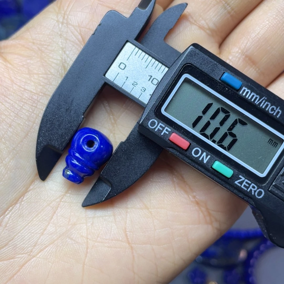 青金石未镶嵌10mm三通配饰