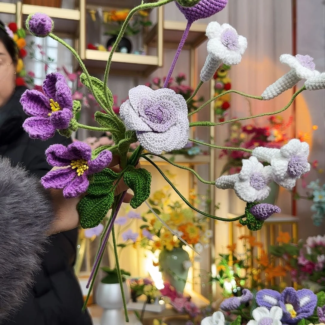 手工钩织设计花束