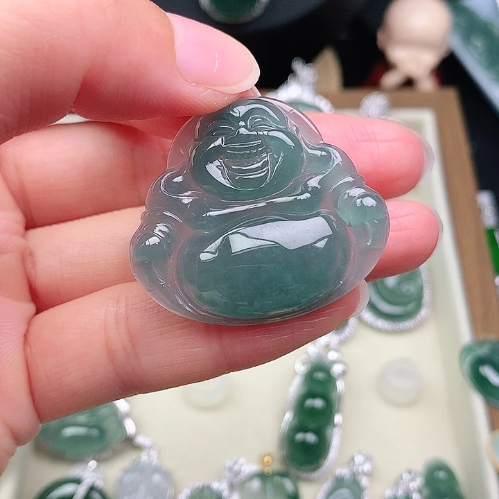 颈饰未镶嵌翡翠萍****晚吊坠