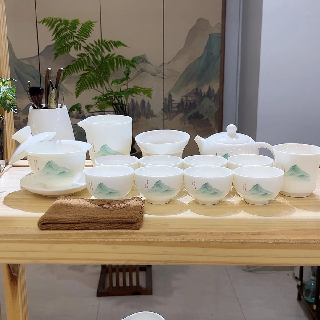 【都彩】又见青山羊脂玉瓷21头
