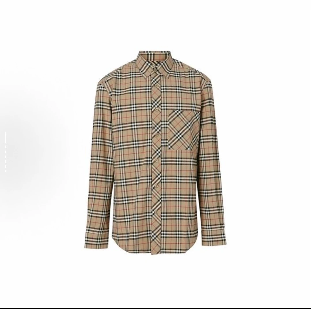 未使用 BURBERRY/博柏利 村衫男款 典藏米色 /S码/长72/ 14664660