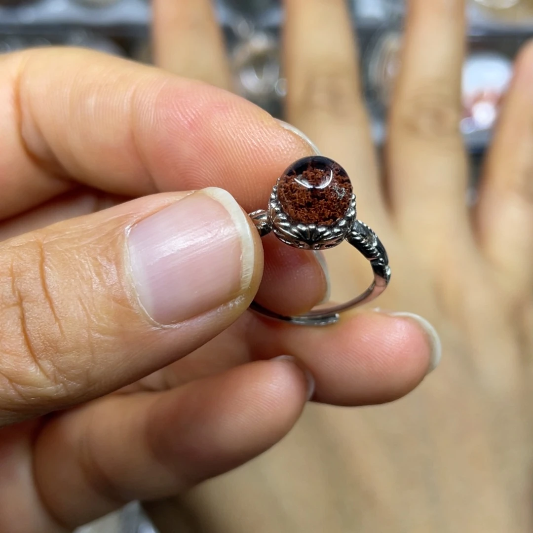 【闪购商品】银S925镶嵌珠宝半成品水晶戒指