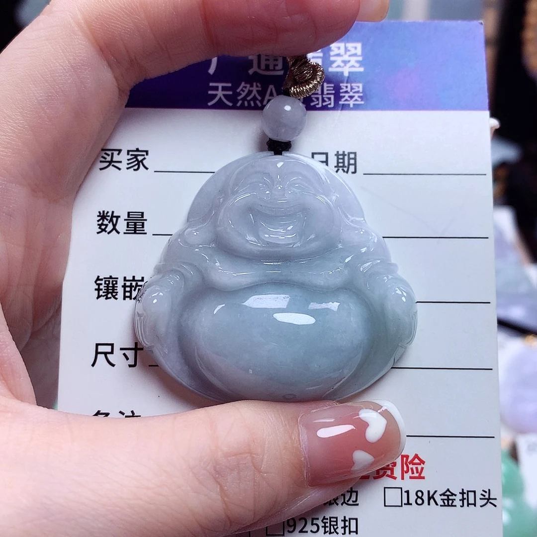 翡翠未镶嵌颈饰佛公51