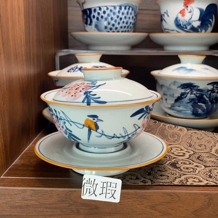 釉下老陶泥手工绘制