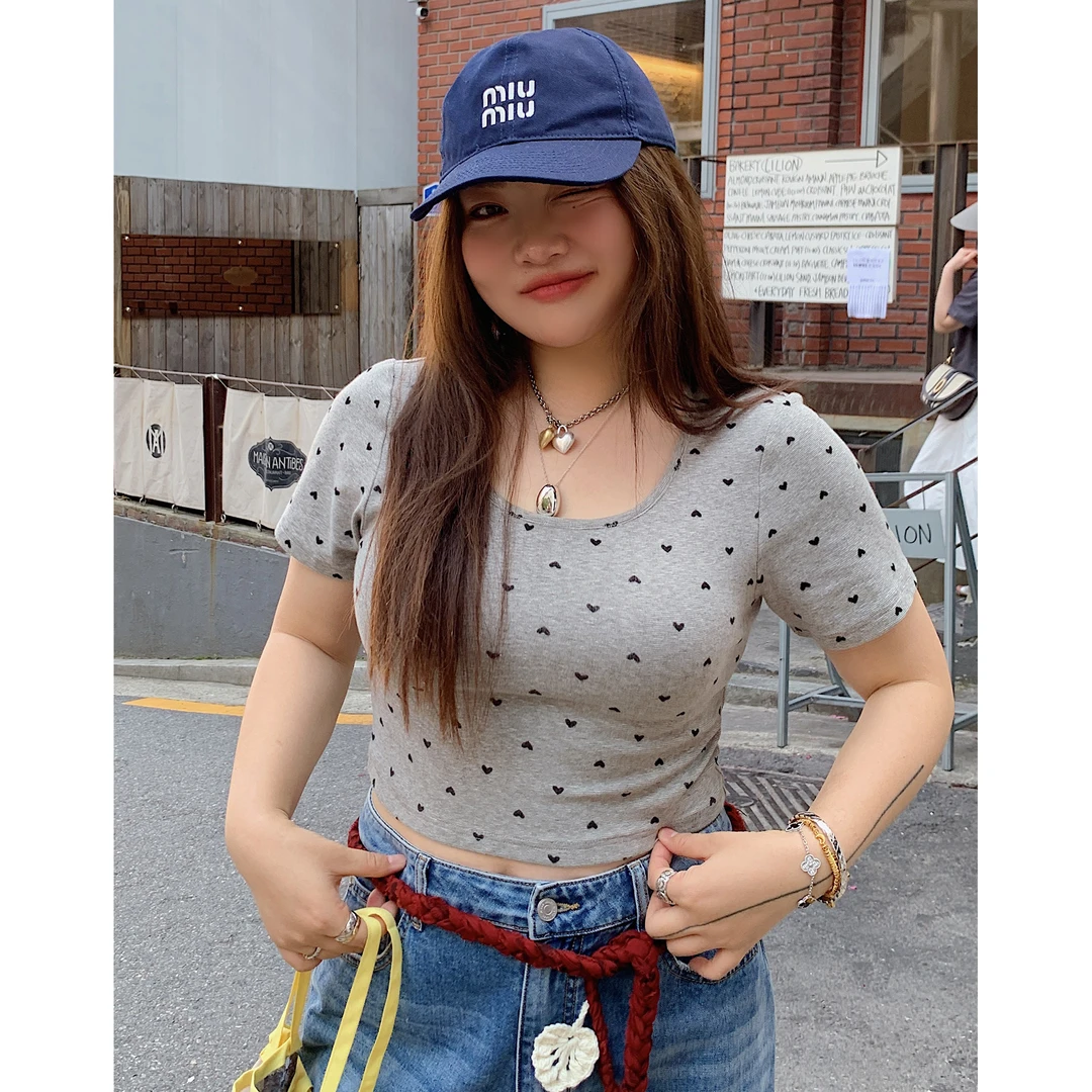 Dazi金大支 露背爱心大领子T恤0103/0290