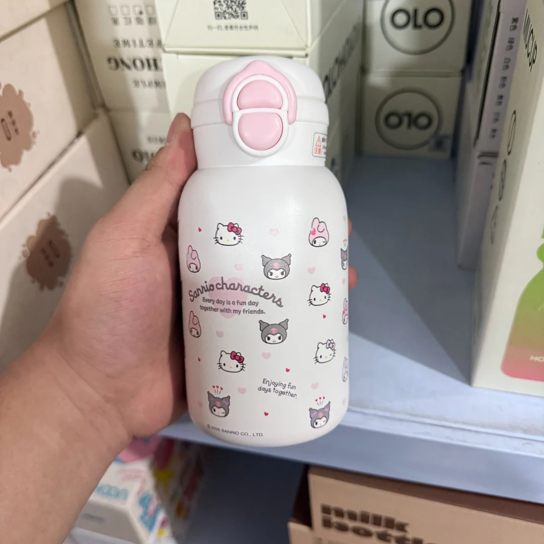 Kitty水杯女吸管杯子高颜值2025新款儿童双饮水杯学生杯
