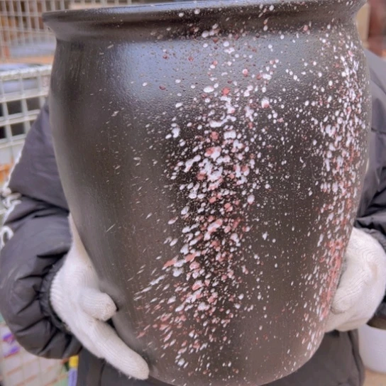 紫砂花盆高30口25—————