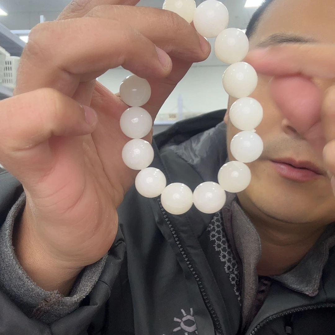 手串白玉菩提14玉华单圈
