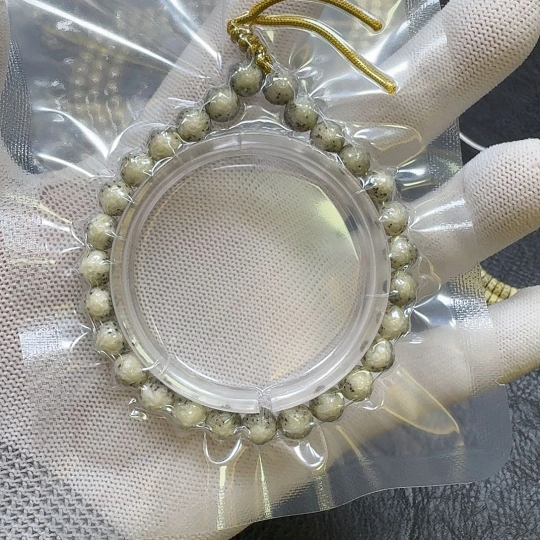 空***空手串星月菩提8mm糯冰大留白魔丸